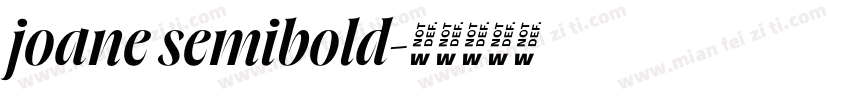 joane semibold字体转换